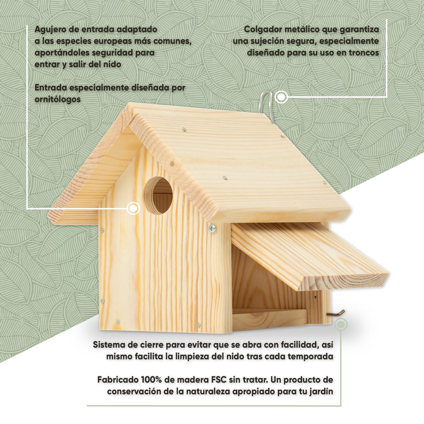 Mice&Co - Caseta para Pájaros DIY - Kit de Montaje con Pinturas, Kit Manualidades para Niños - Mice&Co