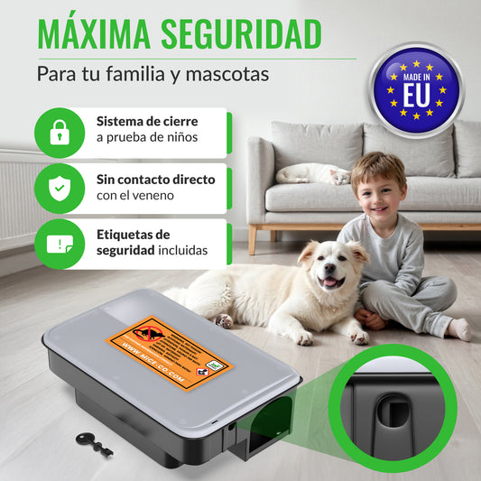 Portacebos para Ratas con Tapa Transparente - Pack 4 Unidades - Mice&Co