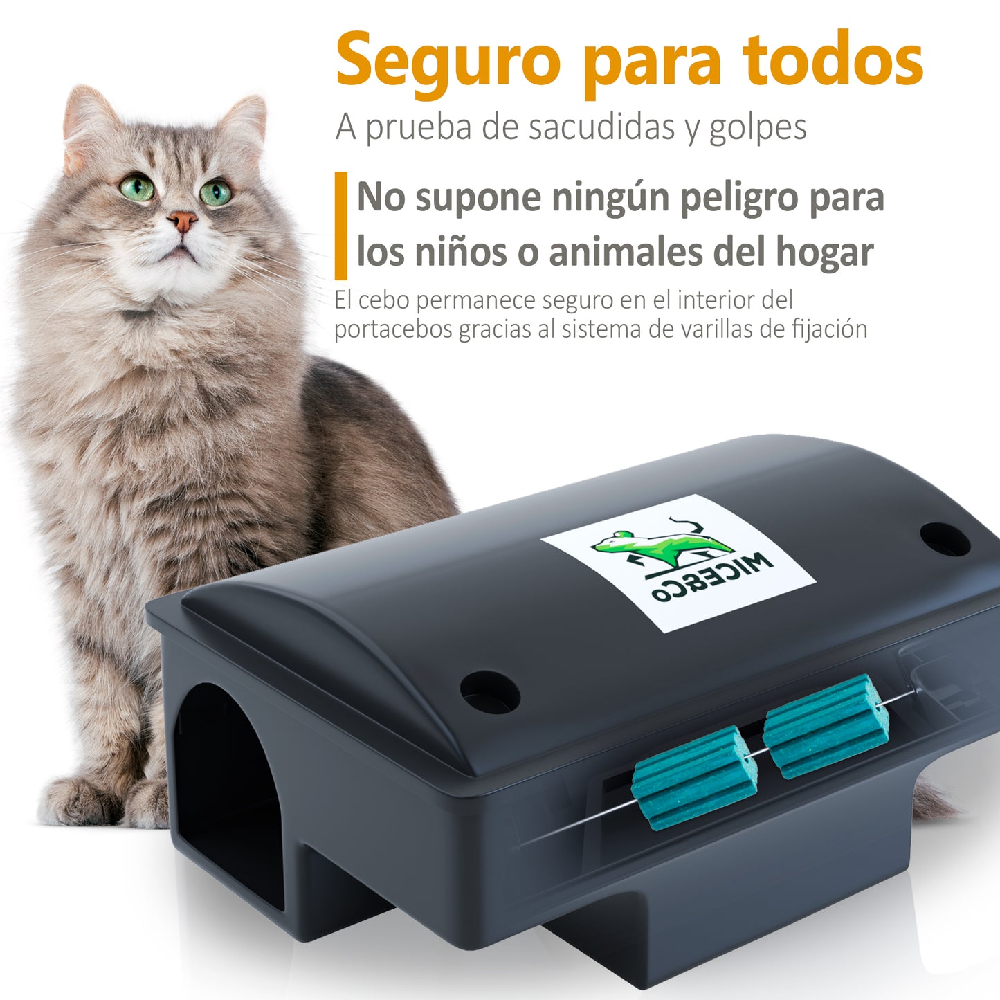 Portacebos para Ratas Grande Profesional - Pack 2 Unidades - Mice&Co