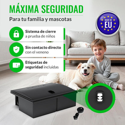 Estações de Isco para Ratos com Chave - Pack de 4 unidades