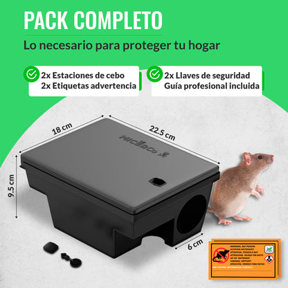 Portacebos para Ratas Grande Profesional - Pack 2 Unidades - Mice&Co