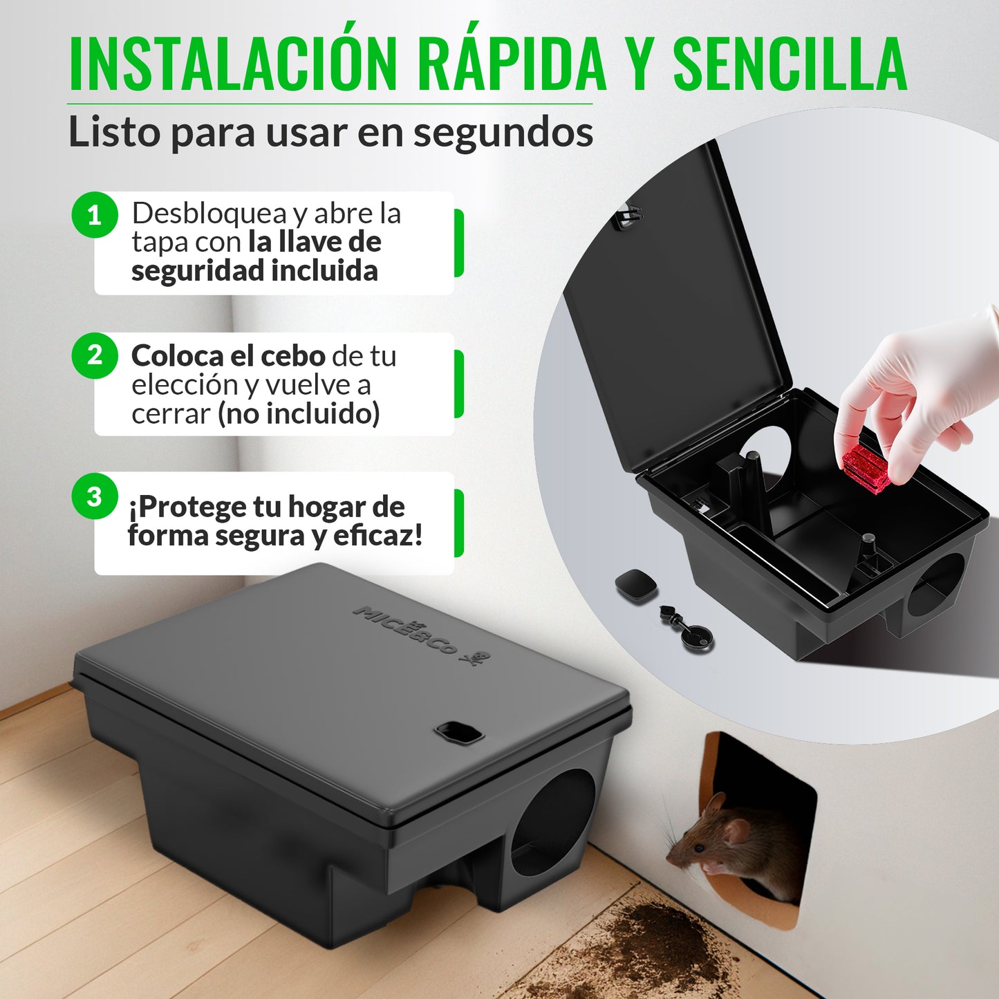 Portacebos para Ratas Grande Profesional - Pack 2 Unidades - Mice&Co