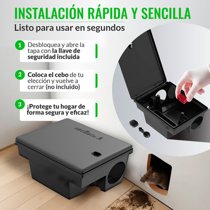 Portacebos para Ratas Grande Profesional - Pack 2 Unidades - Mice&Co