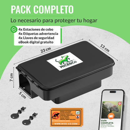 Portacebos para Ratas - Pack 4 Unidades - Mice&Co