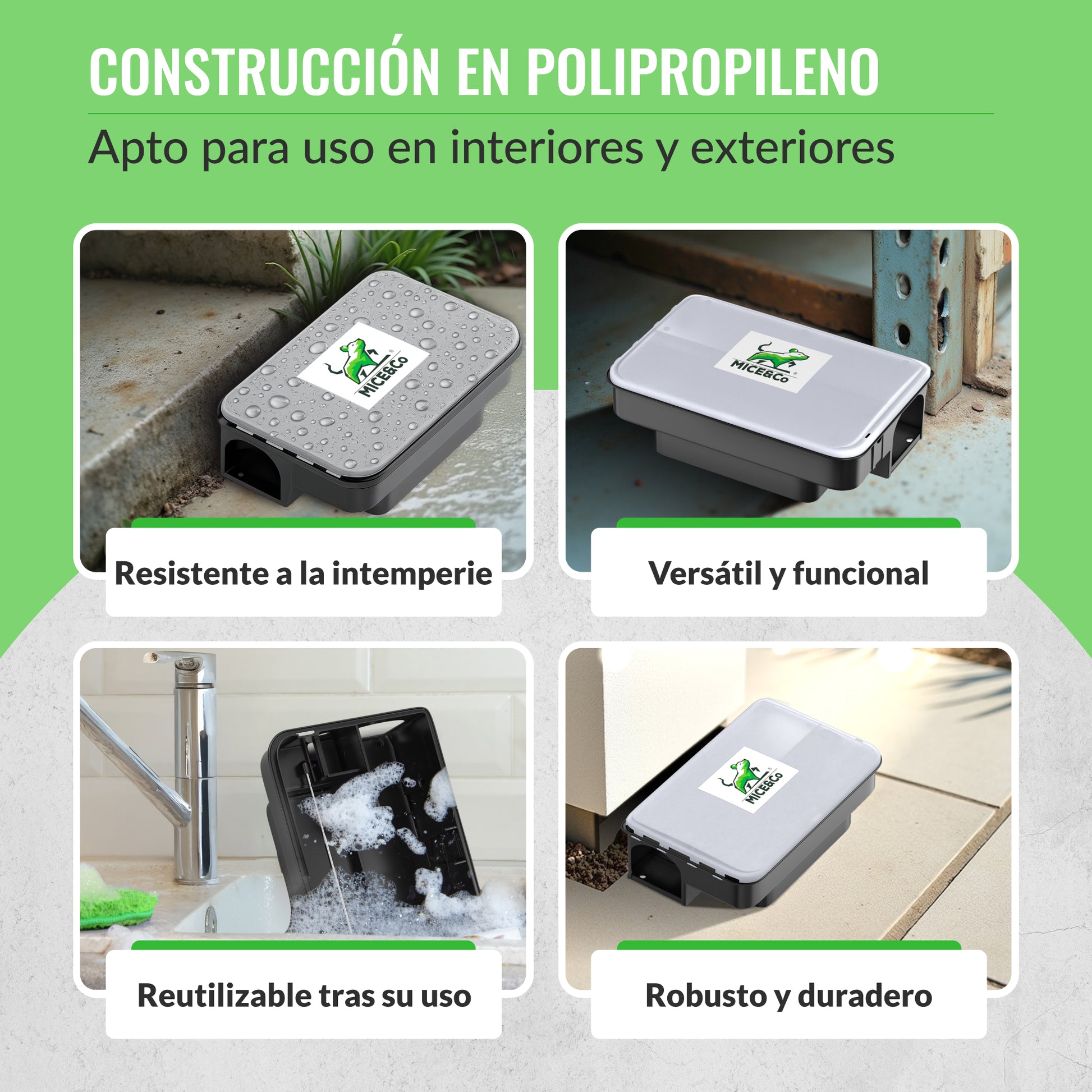 Portacebos para Ratas con Tapa Transparente - Pack 4 Unidades - Mice&Co